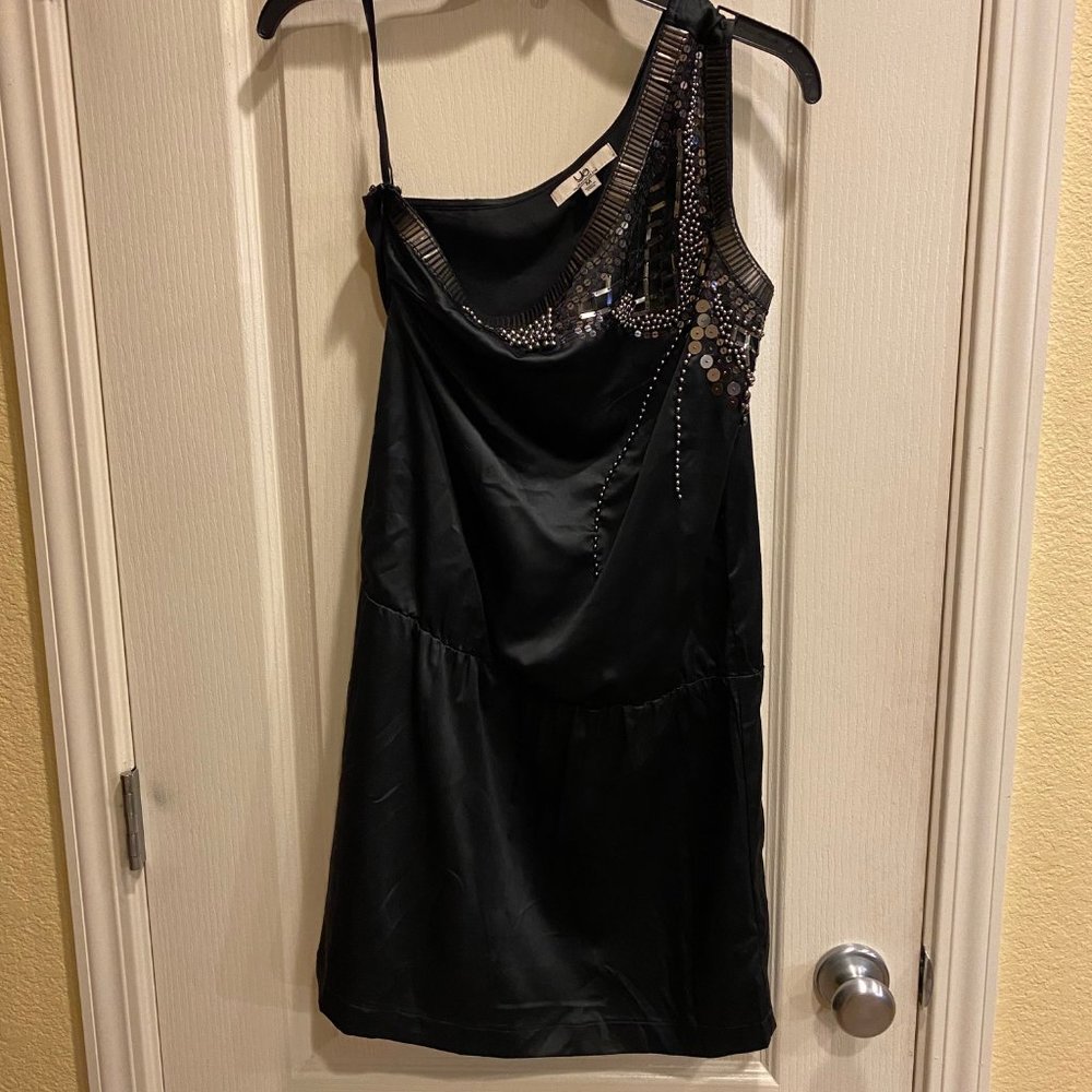 YA Los Angeles Metal Gray Sequin Dress